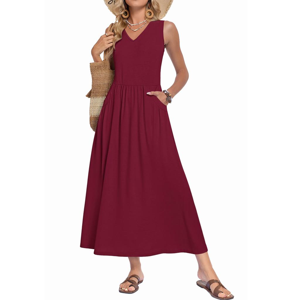 Modisches, locker sitzendes Freizeitkleid für Damen in verschiedenen Farben