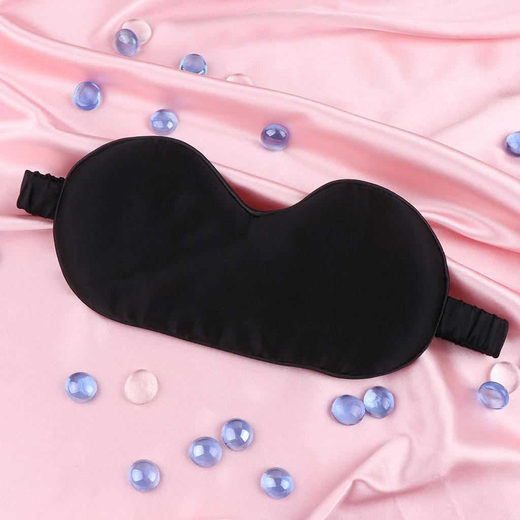 1Pcs Silk Sleep Eye Mask Soft Breathable Eyeshade for Men Women Travel Hotel Night Use Comfortable Eye Patch