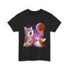 Three Cats T Shirt with Moon Pet Animals Lovers Funny