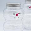 WTEMPO Snowman Mini Gift Jars with Lids Transparent Portable Christmas Party and Event Small Gifts Containers Creative DIY Plastic Empty Bottles