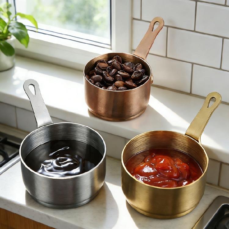 100ml Stainless Steel Saucepan With Ergonomic Handle Convenient Metal Milk Pan For Heating And Melting Food