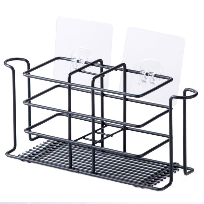 Wall Rack for Toothbrushes In the Bathroom Toothpaste Shelf Iron Rack for Toothbrushes Home Bath | Toothpaste Holders