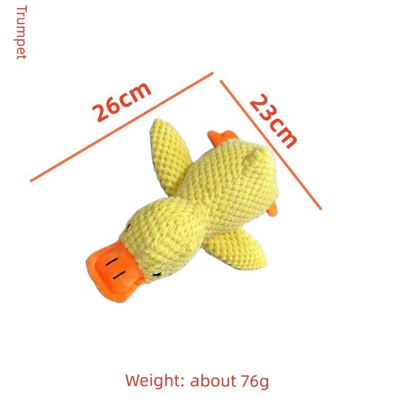 

Plush Dog Toy Sound Bite-Resistant Molar Companion Duck Toy Samoye Puppy Relieving Stuffy Teeth Cleaning Pet Supplies Companion Duck small size