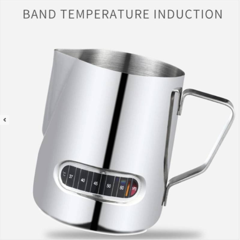 Reusable Stainless Steel Milk Frothing Pitcher With Precise Spout For Caf And Home