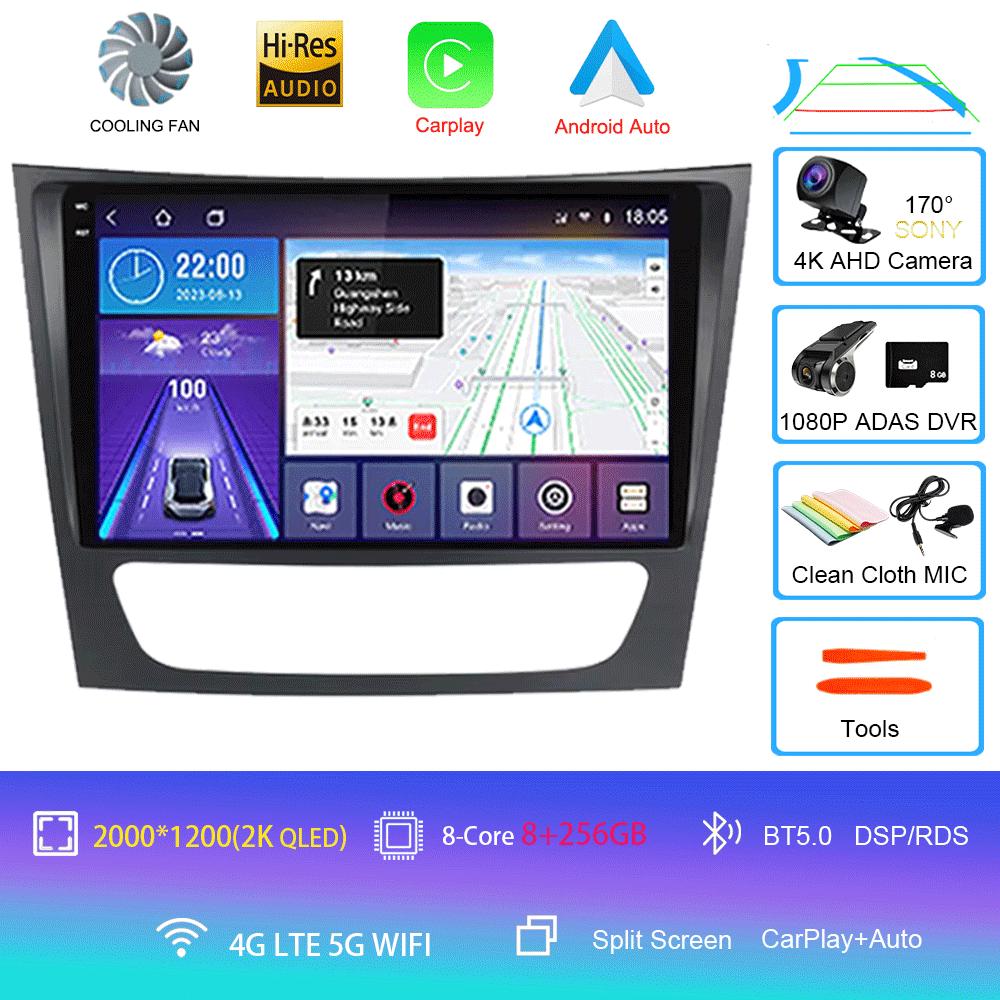 Pentru Mercedes-Benz E-class W211/CLS-class 2005-2008 2din Radio Auto Android 14 Player Multimedia Auto GPS WIFI Carplay DSP Monitor