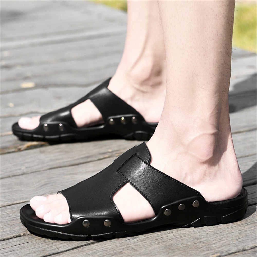 Fashion 38-51 Two Strips Comfortable Men's Slipper Beach Sandals For Men Classic Shoes Men Sneakers Sport Lofers New Collection