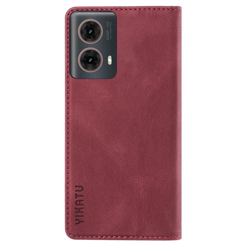YIKATU YK-004 For Motorola Moto G85 5G/S50 Neo 5G Case Leather Phone Wallet Cover Skin-Touch
