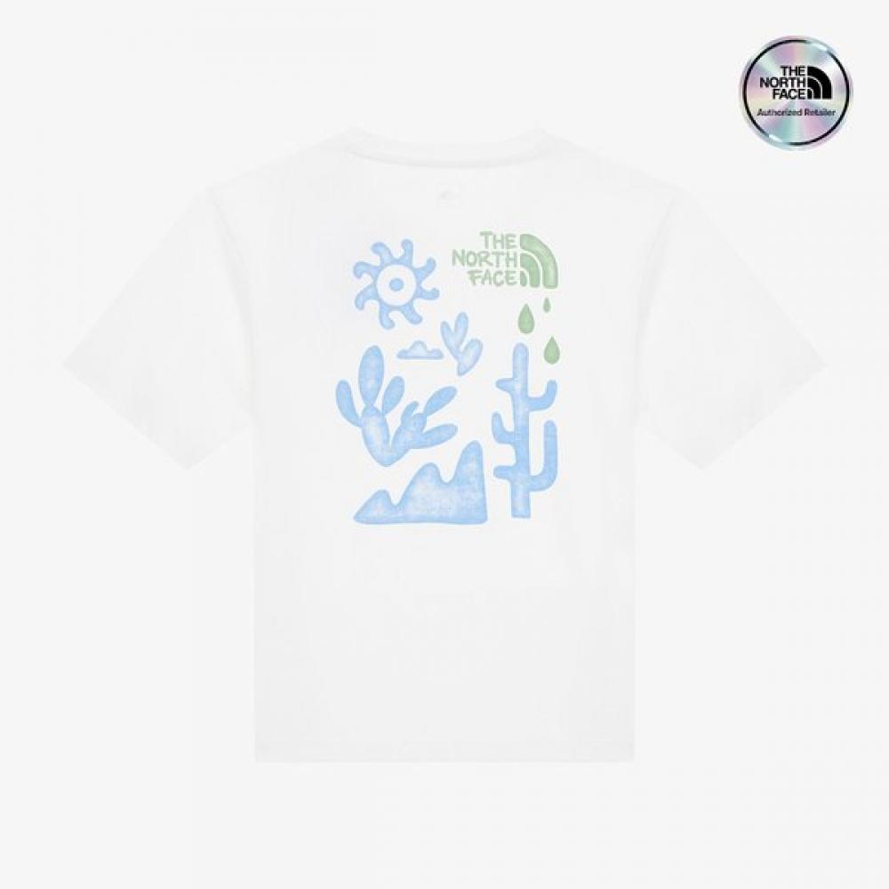 

The NorTh Face Kids ShorT Sleeve Round T naTure Glow nT7ur05s Off whiTe OFF WHITE/100