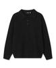 POLYGRAM Soft Wool Blend Collared Knit - Black