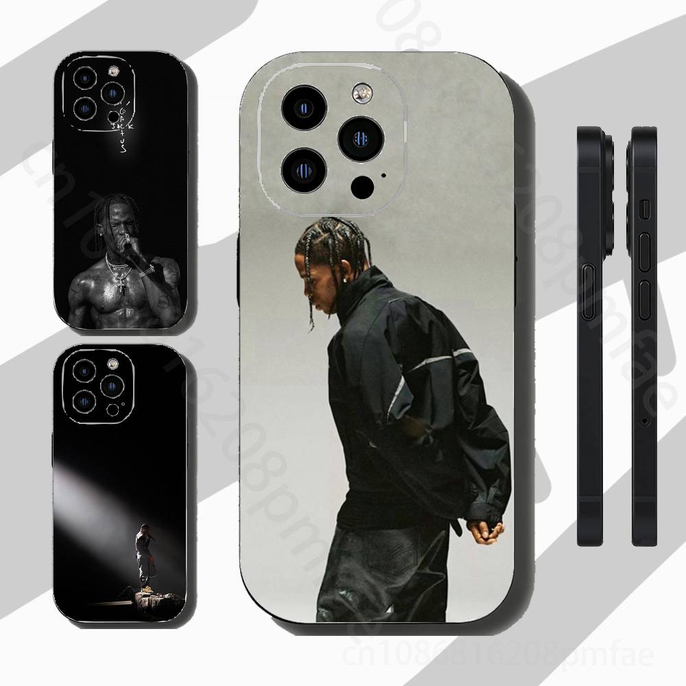 T-Travis S-ScottS Singer Phone Case For iPhone 16,15,14,13,12,11 Pro,Max,Plus,X,XS,XR,SE,Mini Transparent Silicone Soft