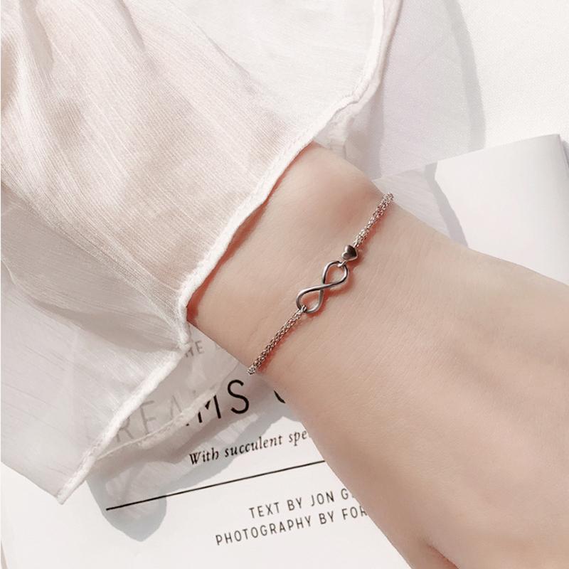 Bracelet Infinite Love Bracelet Women's Korean Style Simple Hollow Geometric Bracelet Personalized Jewelry KTJ