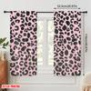 2 Stück, 2D-Flachdruck Beliebte Vorhangpaneele Rosa Leopard Schleife Vielseitig 100% Polyester (ohne Stange) Dekorationen für Zuhause für
