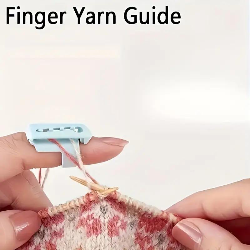Plastic Finger Protector and Thread Guide for Knitters