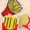 Embroidery label food burger fries embroidery sticker patch sticker clothing accessories shoe logo cloth label cloth sticker