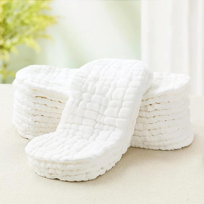 5pcs/10pcs Quality 12 Layers Baby Nappies Pure Cotton Peanut Diaper Insert Changing Liners Washable Reusable Cloth Diaper Nappy