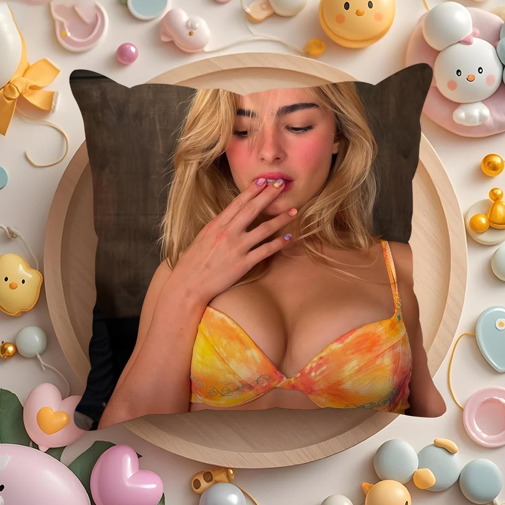 Singer A-Addison Rae Cushion Cover Home & Car Multi-Scene Pillow Cover - Reversible, Soft & Durable for Daily Use