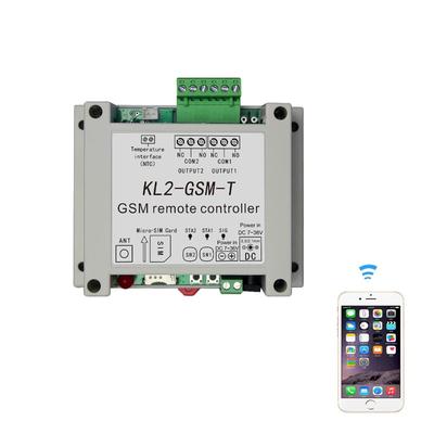 DC12V 2Канальный релейный выход GSM пульт дистанционного управления ПЕРЕКЛЮЧАТЕЛЬ KL2-GSM-T с датчиком температуры 1M
