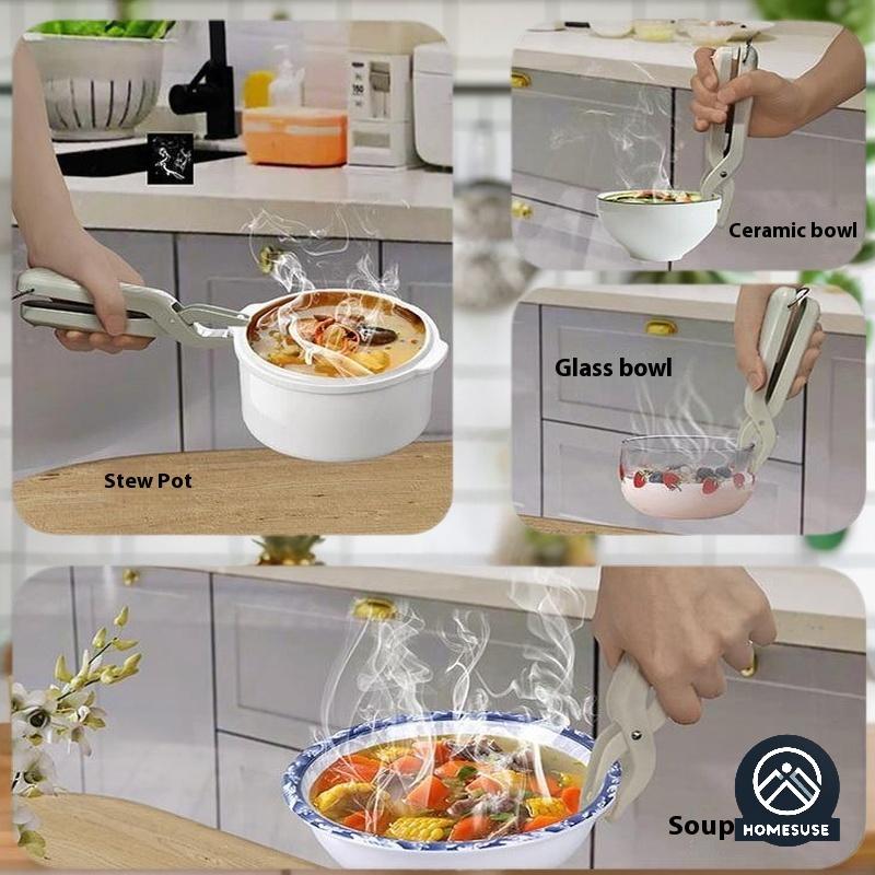 Anti-scald Clip Silicone Bowl Clamp Anti Scald Plate Bowl Dish Pot Holder Anti-hot Clip Lifter Kitchen Accessories Gadget
