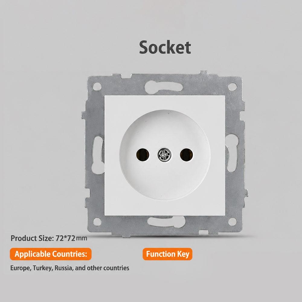 1Pcs Dual USB Fast Charge Panel Wall Switch Wall Power Socket Switch  for EU Standard Wall Mount DIY