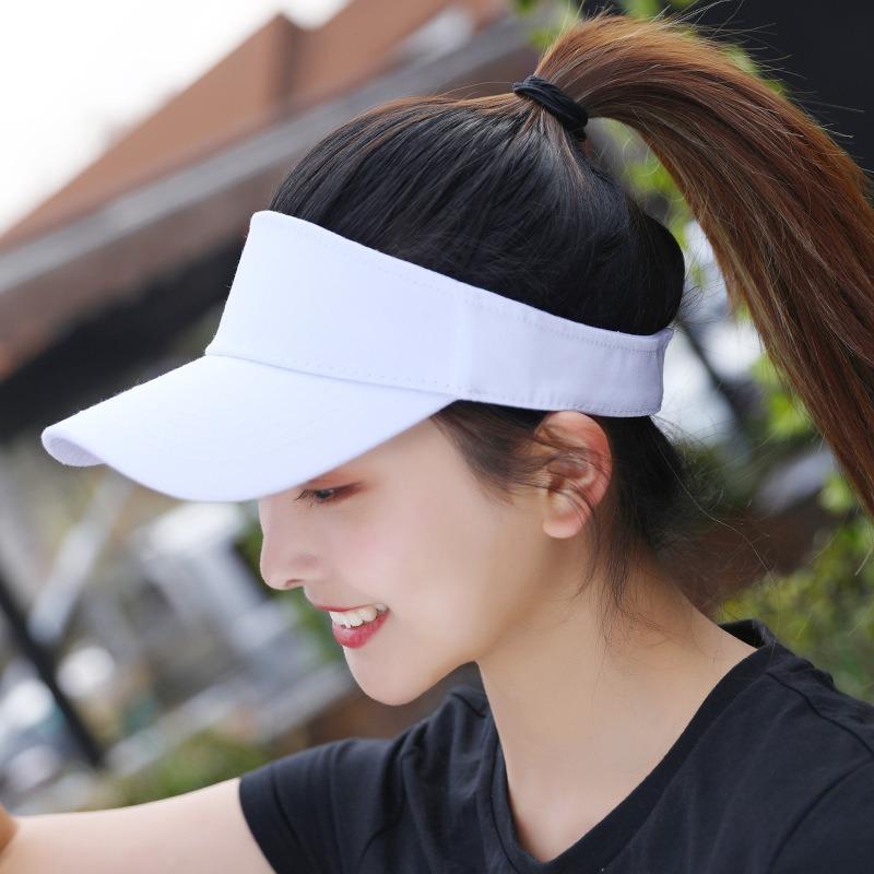 Hat female spring summer sun protection empty top hat embroidery sports outdoor outing visor cap cap male