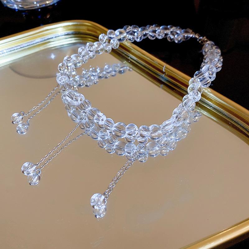 

Ожерелье из мерцающего стекла премиум-класса – Милая и крутая темпераментная ключичная цепочка для женщин