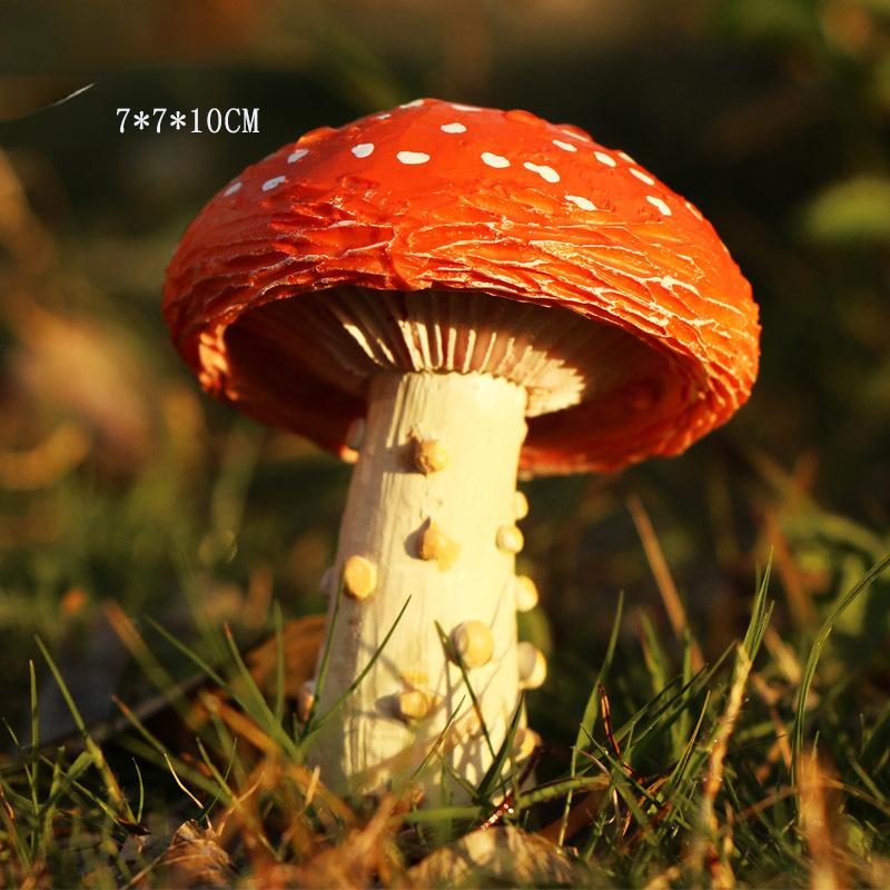 Artificial Mushroom Ornaments, Outdoor Garden Micro Landscape Decor for Potted Plants