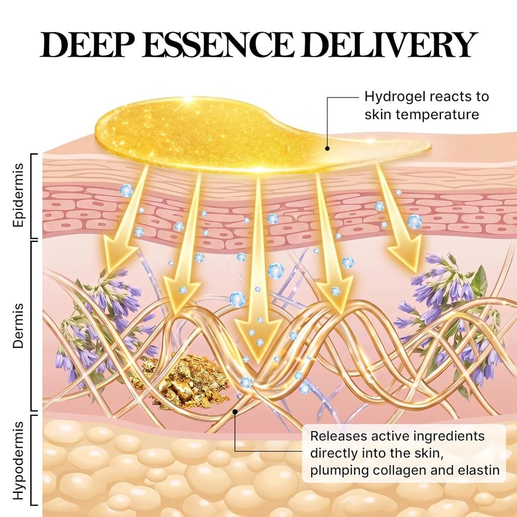 Lebelage Dott. Patch Occhi Idrogel Oro 24K (60 pezzi) - [K-BEAUTY] Illuminante Virale Sotto gli Occhi