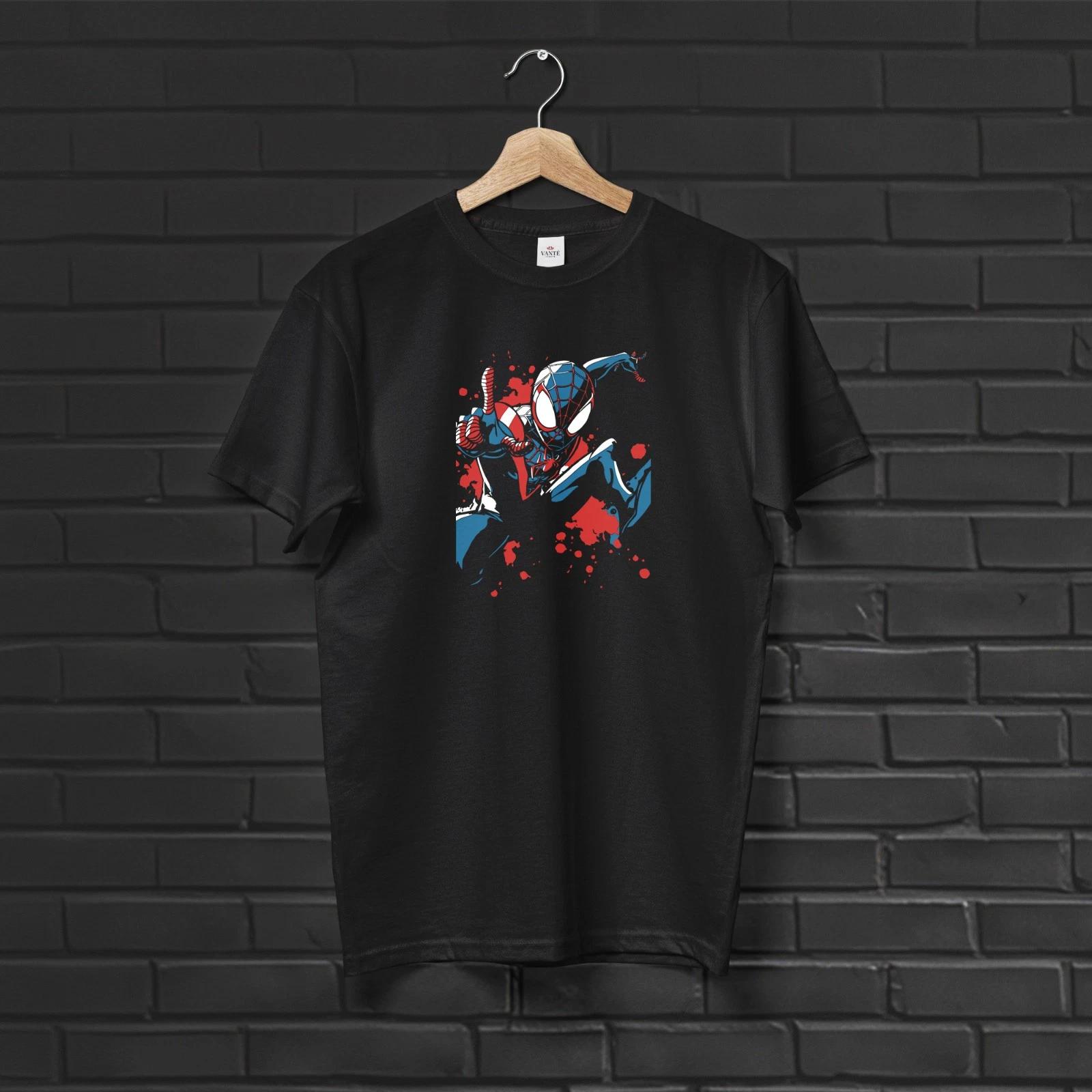 Miles Morales Spiderman T-Shirt, Into the Spider-Verse Graphic Tee S