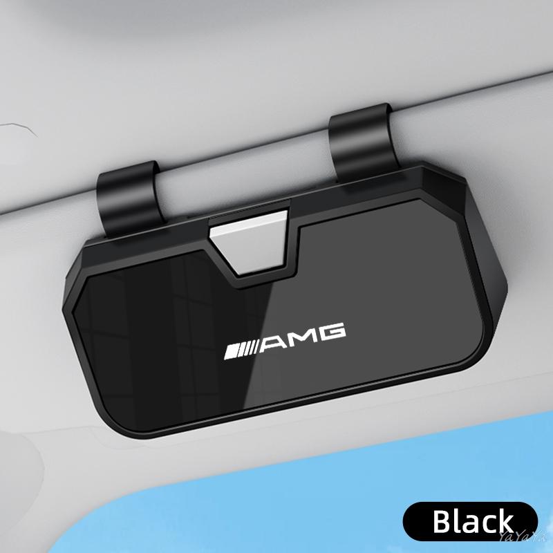 Car Sun Visor Glasses Clip Sunglasses Storage Case For Benz AMG W204 W205 W203 W211 W212 W213 W201 W210 GLC GLA GLB GLS Stickers