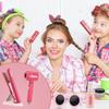 23 Pcs Hair Salon Girls Toys Kids Pretend Play Toys Toddler Dress Up Beauty Salon Set Stylist Kit with Hairdryer Flat Apron Scissors Curling