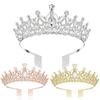 Wedding Hair Accessories Crystal Rhinestone Crowns with Combs Queen Princess Diadems Tiaras Head Jewelry Hot Sale Bridal Girls
