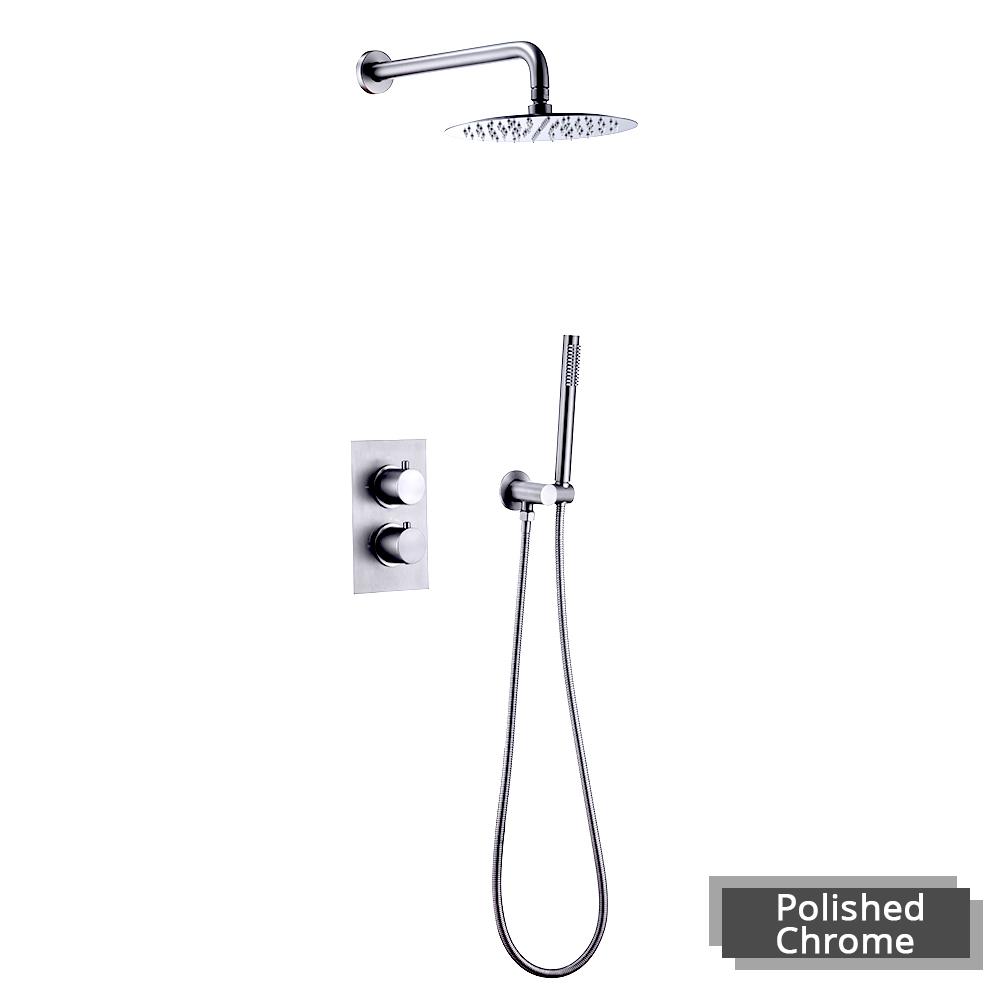 Bathroom Shower System Gunmetal Thermostatic Shower Mixer 8-12 Inch Rain Shower Head Sistema De Ducha Shower Set Solid Brass