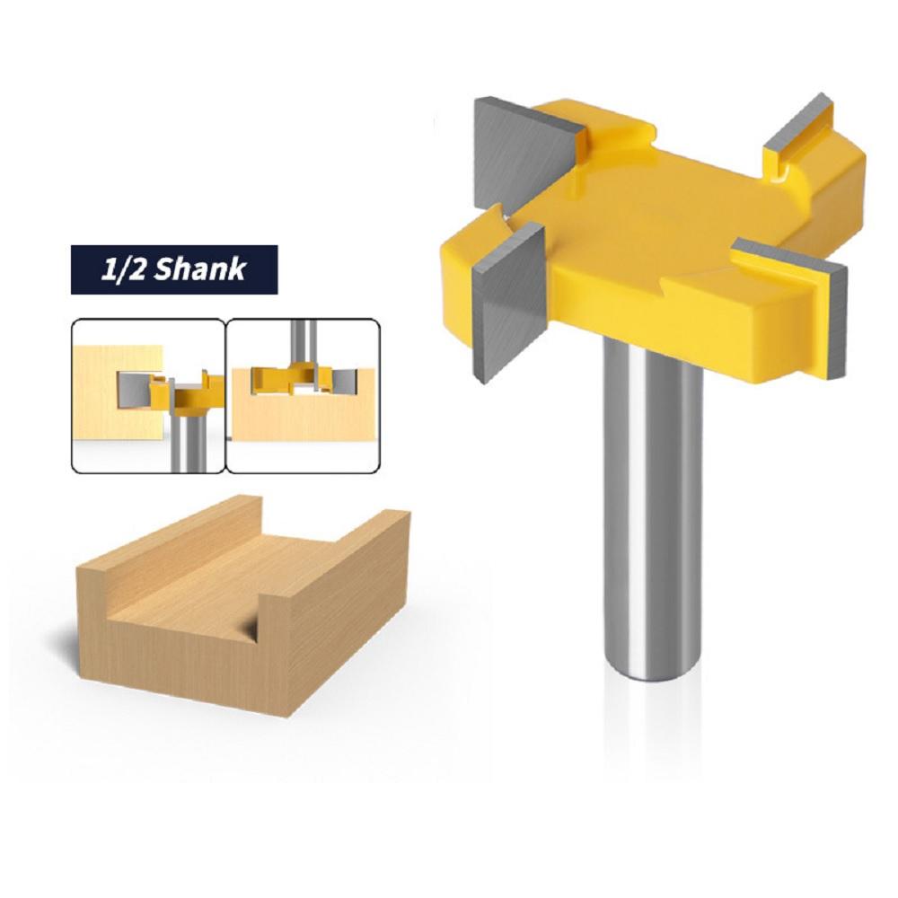 51mm CNC Spoilboard Povrchové Srovnávání Fréza 4 Břity 1/2" 12.7mm Stopka Hoblík