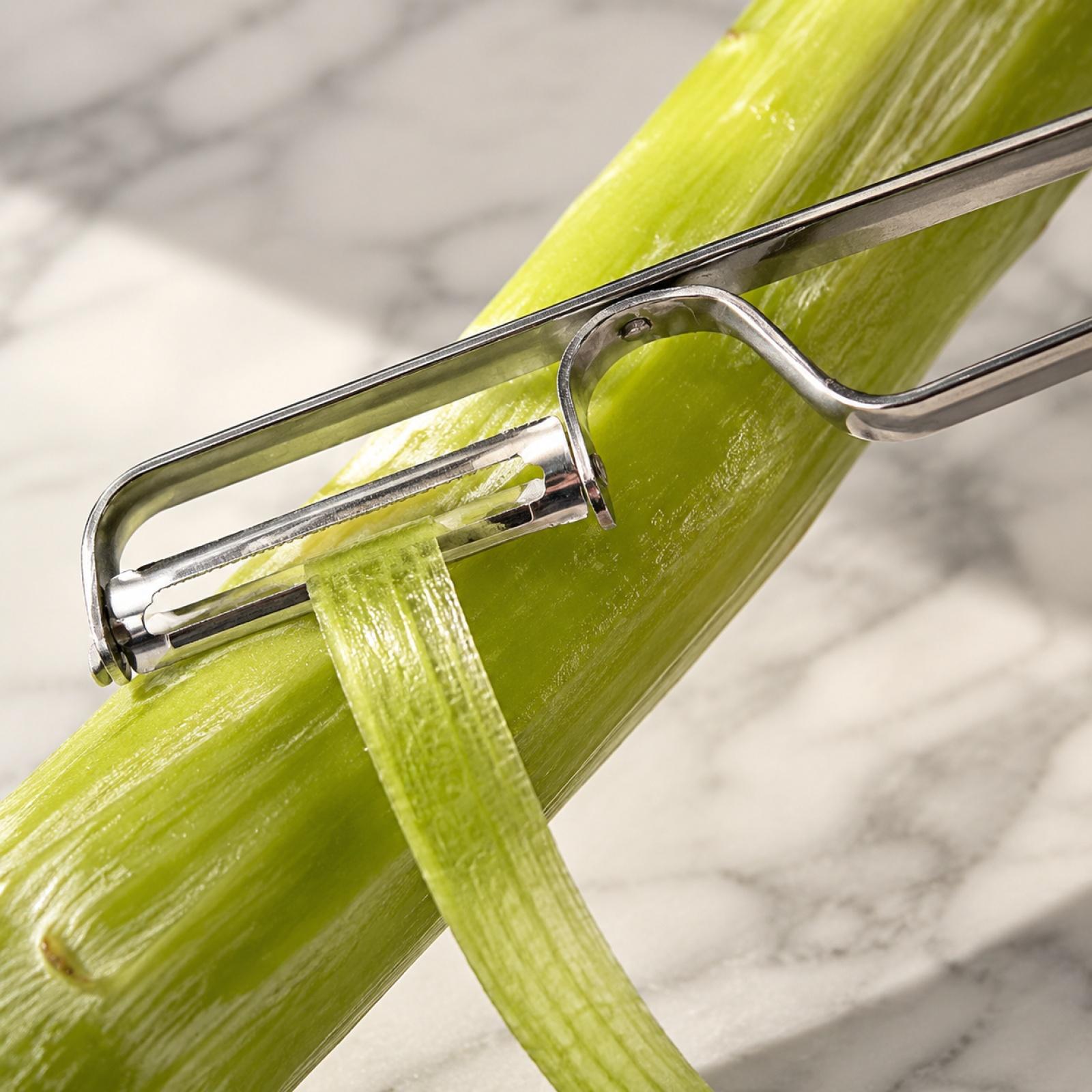 

Stainless Steel Vegetable Peeler Kitchen Tool for Fruits and Vegetables with Ergonomic Handle and Sharp Blade for Efficient Peeling one size срібний