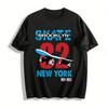 Brooklyn 82 Skate Print Casual Tee New York Street Retro Top Pure Cotton T-shirt