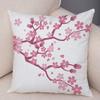 Federa per Cuscino Fiore di Pesco Rosa Decorazione Acqua Cartone Animato Pianta Albero Federa per Cuscino per Divano Casa Auto Morbida Federa in Peluche ,(6)
