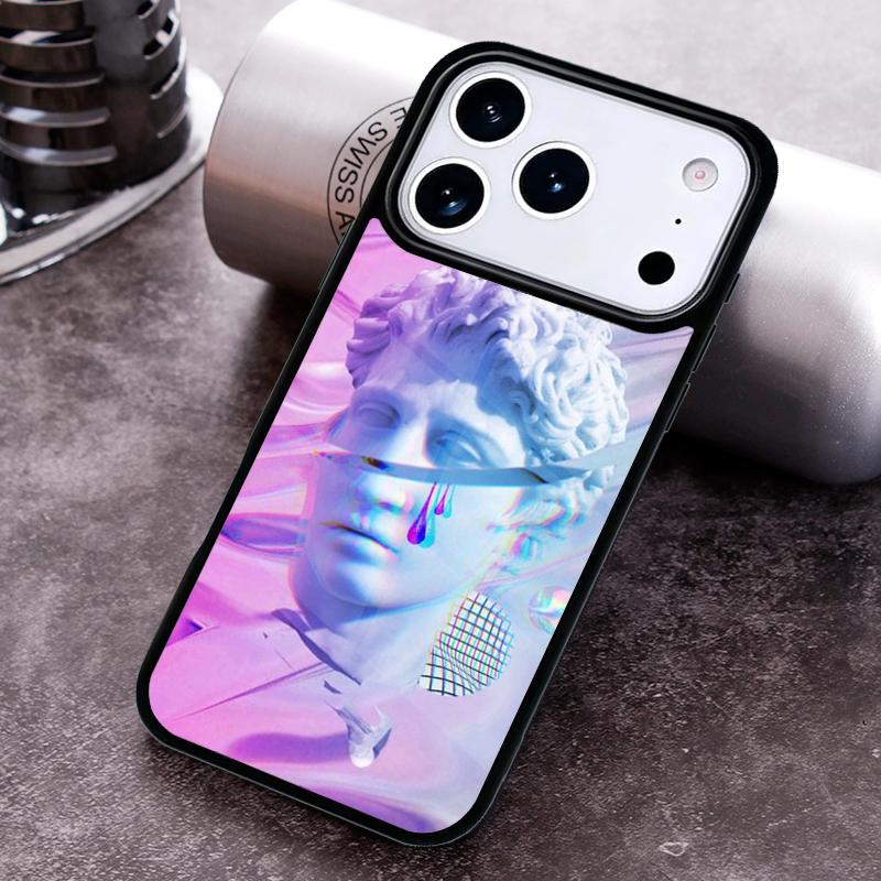 Vaporwave Aesthetic Art Phone Case For iPhone 17,16e,15,14,13,12,11,Mini,Pro,MAX Soft Silicone Cover