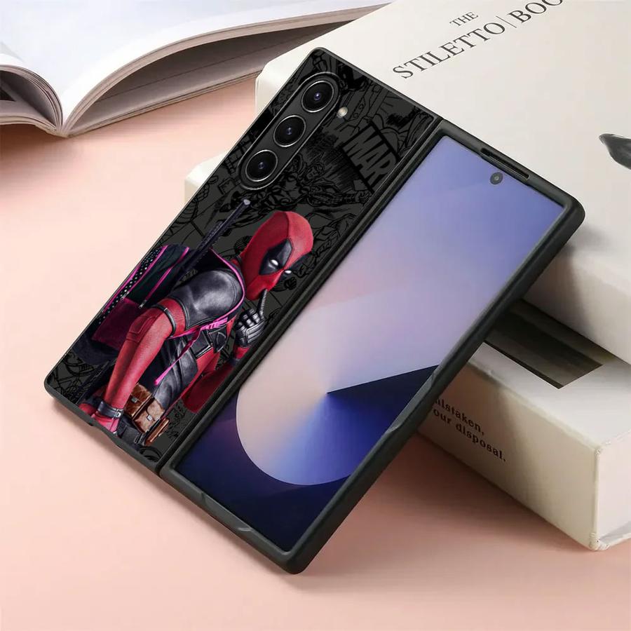 

Задняя крышка чехол для телефона для Samsung Galaxy ZFold4 ZFold5 ZFold6 ZFold3 Z Fold 7 6 5 4 3 ZFold7 Marvel Дэдпул Galaxy Z Fold4