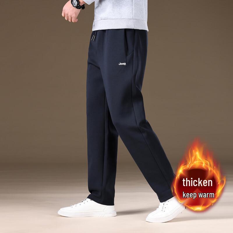 JEEP Men s Thickened Straight-Leg Casual Pants L