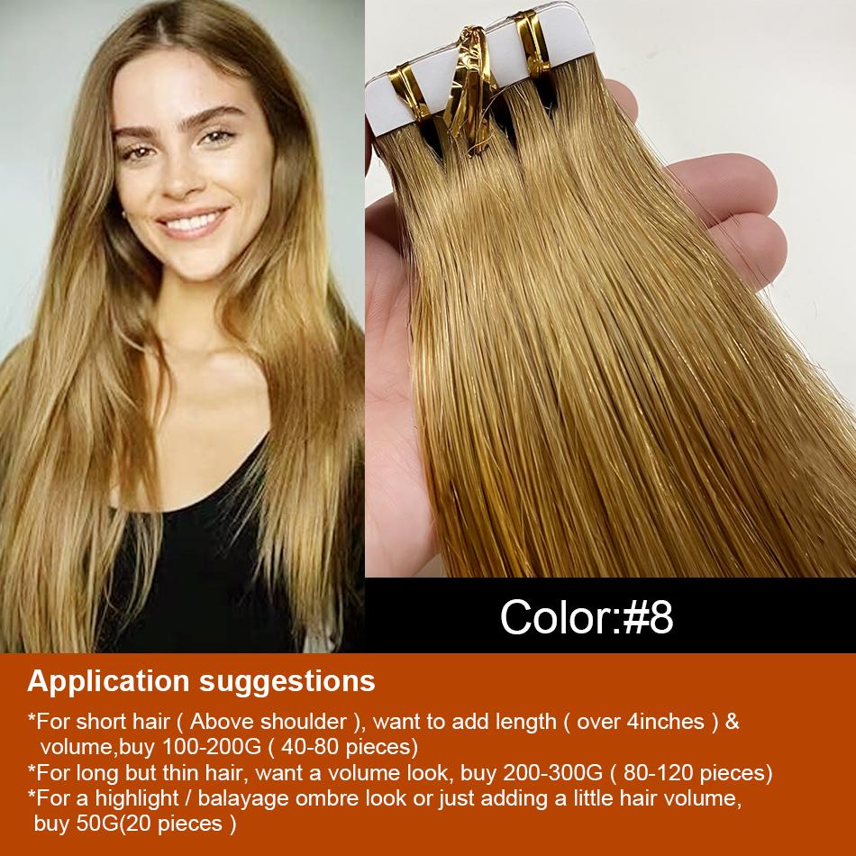 Cuticle Aligned Virgin Human Remy Hair Extension Tape in Double Drawn Blonde Human Tape Hair Extension Hair Vendors
