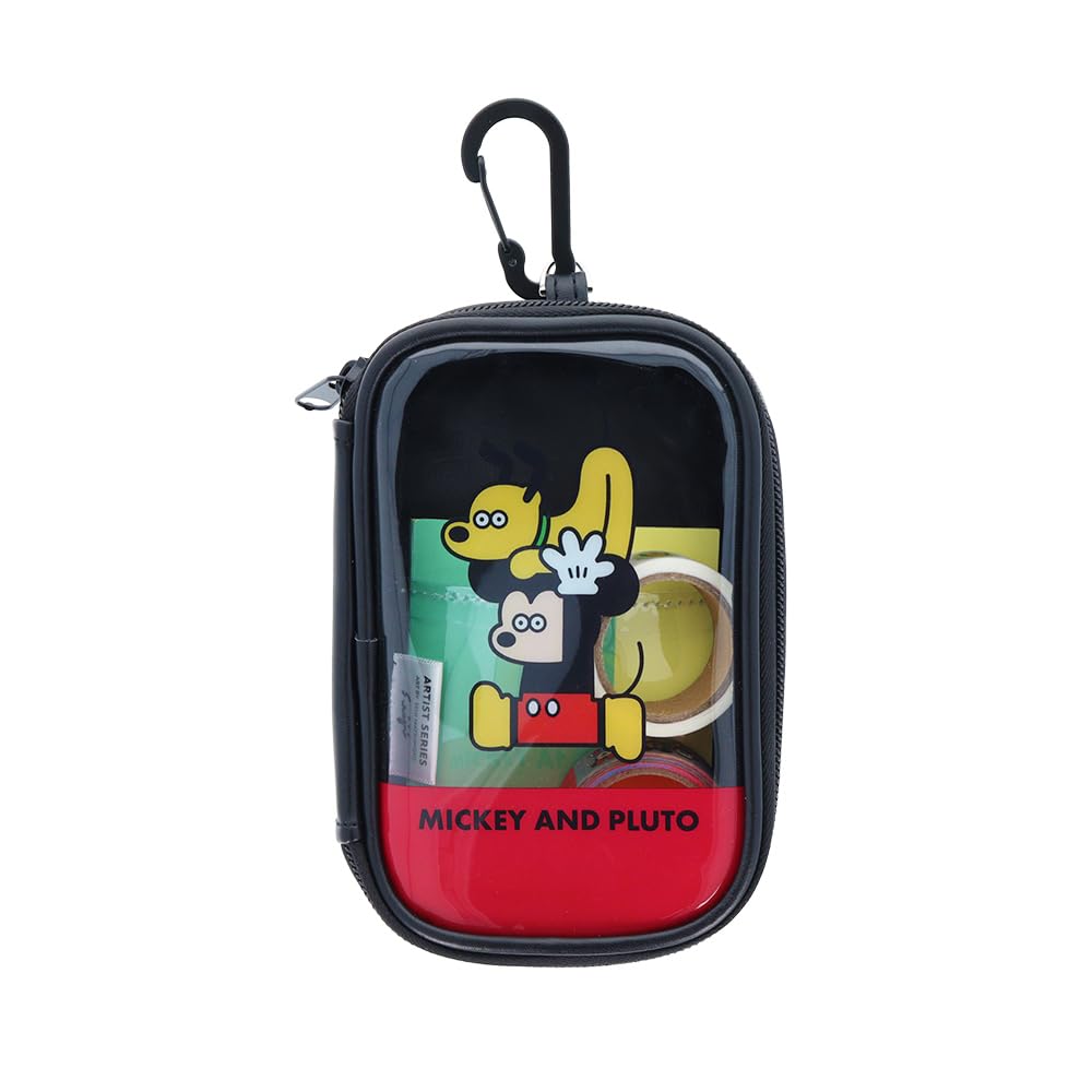 Stationery Disney Pouch with Seiji Matsumoto x Disney Standard Mickey S2335697 Sun-Star Carabiner, Mouse,