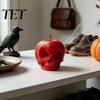 Dark Style Table Centerpieces 3D Printed Apple Skull Desktop Ornament, Gothic Halloween Decor Figurine, Creepy Decorations Creative Art Craft
