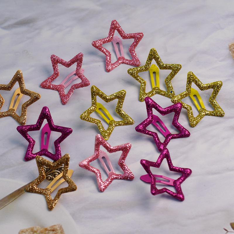 Cute Y2K Star Hairpin: Metal Bangs Clip, Dopamine Headdress