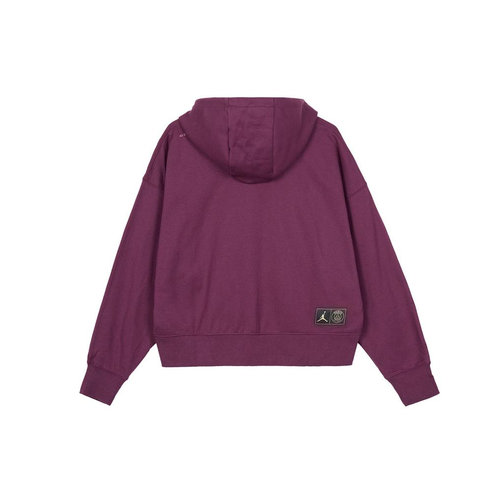 Jordan PSG Fleece-Lined Hooded Pullover Women Tops Burgundy CW3926-610