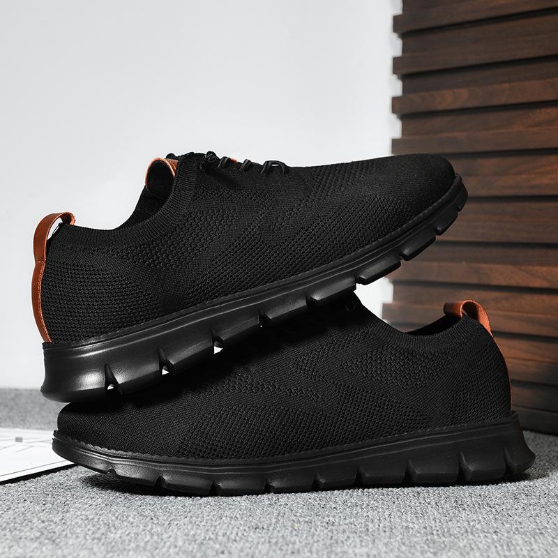 Britischer Stil Sommer atmungsaktive Sneaker Fly-Woven Mesh Schuhe Große Größe Laufschuhe Trendschuhe