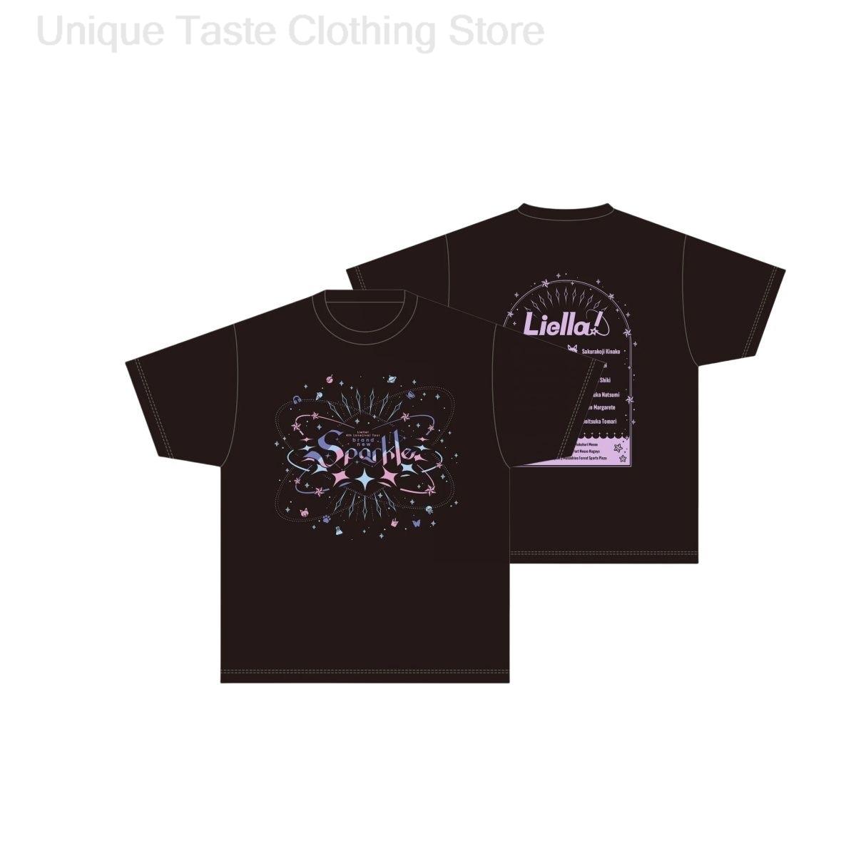 LoveLive Superstar Liella 4th Same Print T Shirt Cartoon Anime Tshirt Harajuku Unisex Women Cotton Summer Short Sleeve Tee Tops S