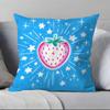 Anime Lucky Fruit Fun Pillow Case Anti-dustmite Pillowcase Invisible Zipper Silky Short Plush Sofa Cushion Cover