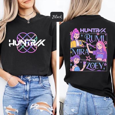 Het K-Pop Demon Hunters Mira Rumi Zoey Tryck T-shirt Dam Mode Kortärmad Street Casual Personlighet Sommar T-shirt