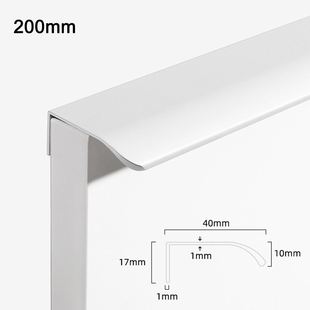 

Скрытые ручки-скобы для кухонных шкафов, аксессуары, ручка-скоба для кромки, ручка для захвата пальцами white-200mm