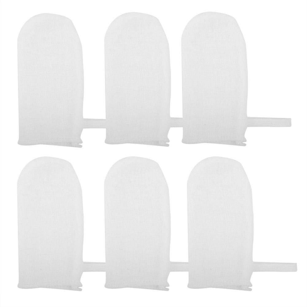 6pcs  Set Cotton Gauze Elastic Finger  Cot for Kid Baby Oval Cavity Cleaning Tool